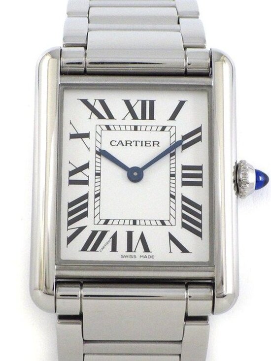 Cartier Watch Tank Mast LM Rectangular Silver Dial SS Quartz Analog main image 4